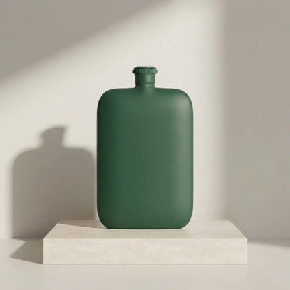 gourde-plates-vert-couleurs-mate-flasque-de-poche-etanche-spiritueux