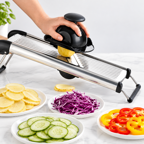 mandoline-cuisine-professionnelle-decoupe-legumes-julienne-frites-mandoline-reglage-epaisseur-molette-mandoline-inox