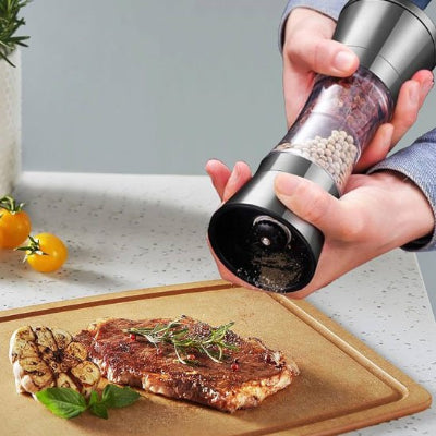 moulin-a-poivre-Corps-transparent-moulin-a-poivre-Corps-transparent-Moulin-a-poivre-double-compartiment-Finition-acier-inoxydable-Capuchon-de-protection