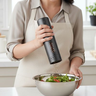 Moulin-a-poivre-electrique​-Design ergonomique