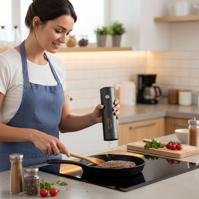 moulin-a-poivre-electrique-Ustensile-de-cuisine -Moulin-a-poivre-electrique​-Design-ergonomique