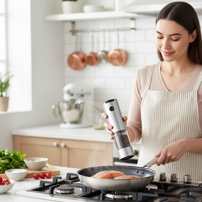 moulin-inox-Moulin-a-poivre-electrique-une-main-Moulin-a-sel-automatique