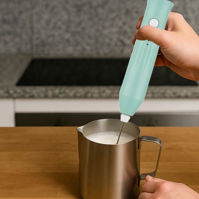 mousseur-lait-portable-piles-utilisation-sans-fil