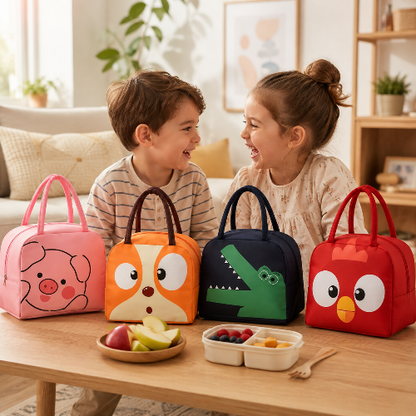 sac-a-lunch-isotherme-rose-orange-rouge-enfants-heureux-sacs-a-lunch-isothermes-animaux