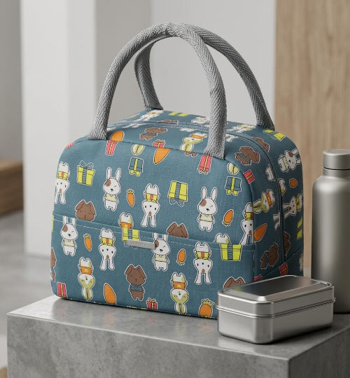 sac-a-repas-isotherme-Bleu-Gris-motif-lapin.