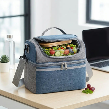 sac-isotherme-repas-double-compartiment-glaciere-bureau-etanche-tissu-oxford-bleu